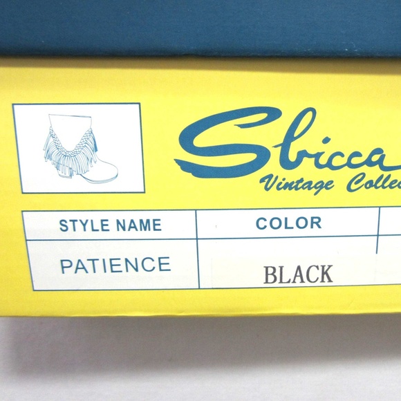 Sbicca Boots Black Fringed Heels Patience Womans - Picture 7 of 8